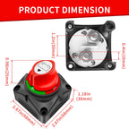 GOGONFLY Battery Disconnect Switch 12V-48V Power Cut Off Switch