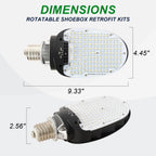 LED Shoebox Area Corn Light Bulb,Rotatable Shoebox Retrofit Kits Lights