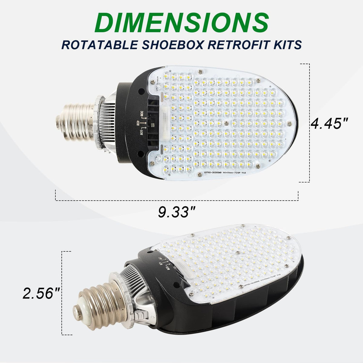 LED Shoebox Area Corn Light Bulb,Rotatable Shoebox Retrofit Kits Lights