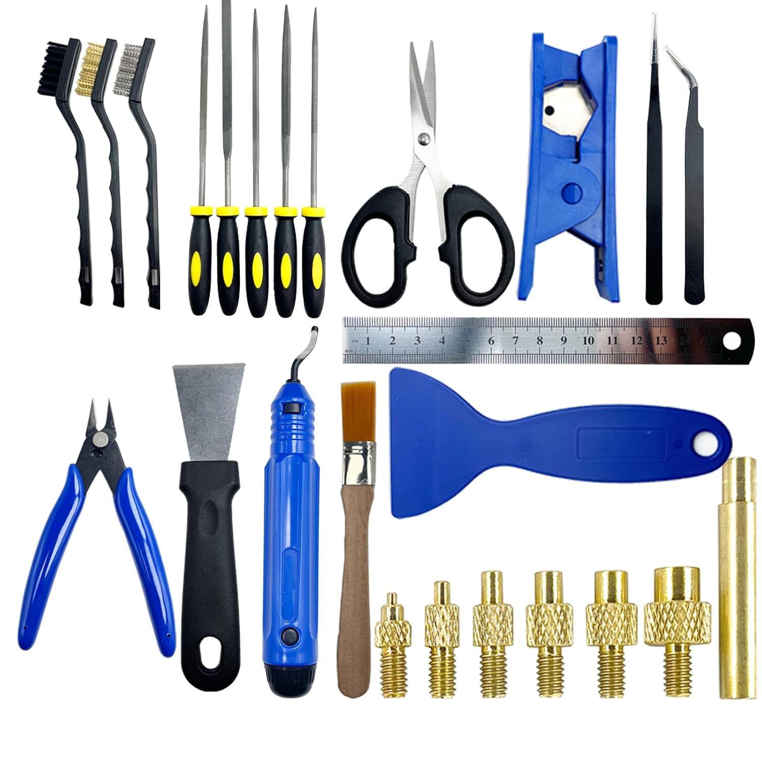 3D Printer Tool Kit Essential with Cutter,Caliper, Scraper, Drill & Deburring Tool for Removing, Smoothing, Finishing
