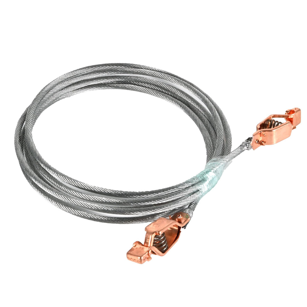 10Ft/3m Long Flexible Bonding and Grounding Wire with Two Alligator Clips, Bare