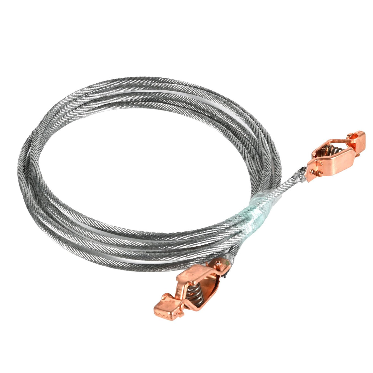10Ft/3m Long Flexible Bonding and Grounding Wire with Two Alligator Clips, Bare