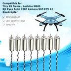 DaFuRui 8Pack 8520 8.5x20mm 3.7V 53000RPM Coreless Mini DC Brushed Motors