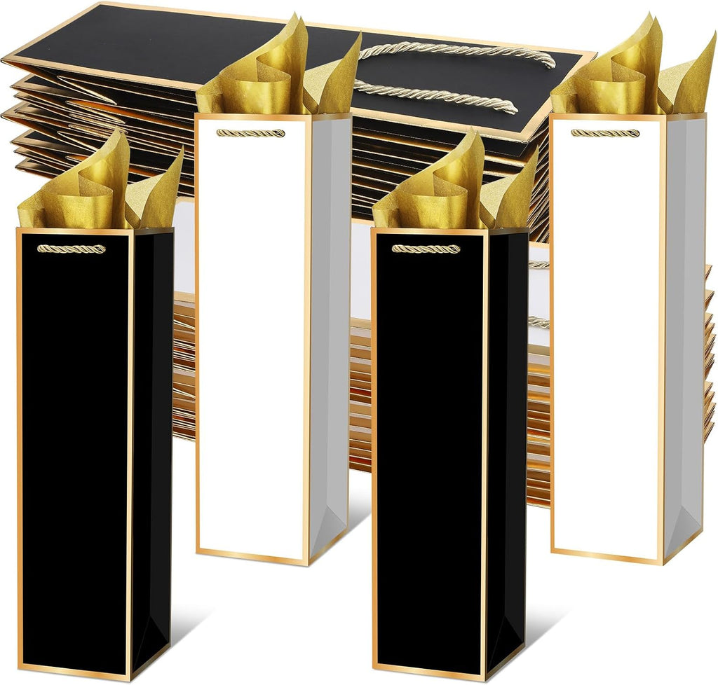 50 Pack Wine Gift Bag with Handles Wine Bottle Gift Bags