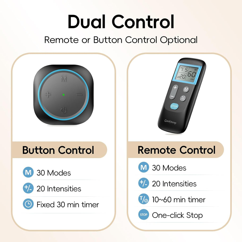 30 Modes Wireless TENS Unit Muscle Stimulator for Pain Relief