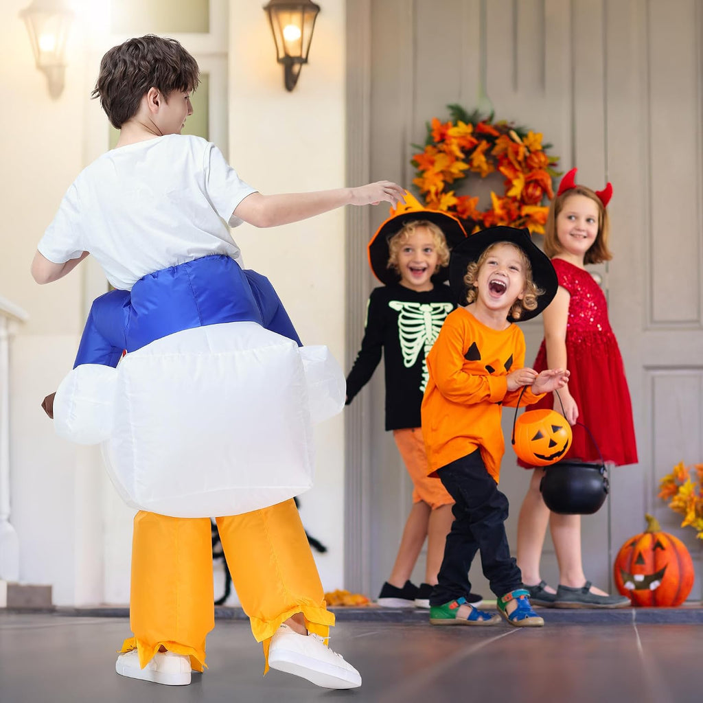 Inflatable Chicken Costume for Kids,Halloween Blow Up Costumes Ride On Rooster Costume Funny Costumes for Boys Girls