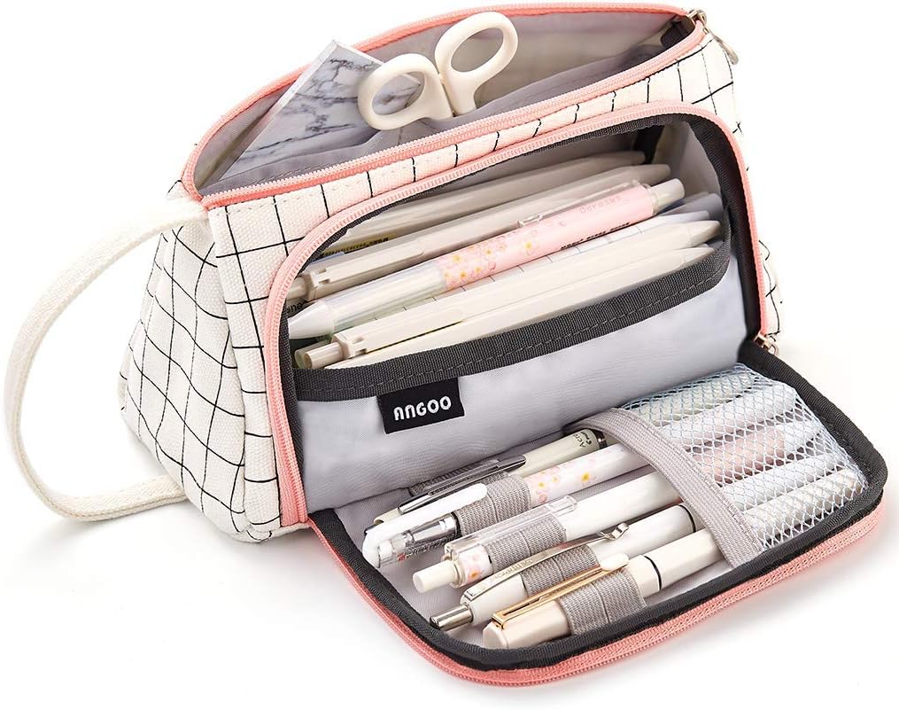 Big Capacity Pencil Case Pouch Pen Case Simple Stationery Bag School College Office Organizer for Teens Girls Adults