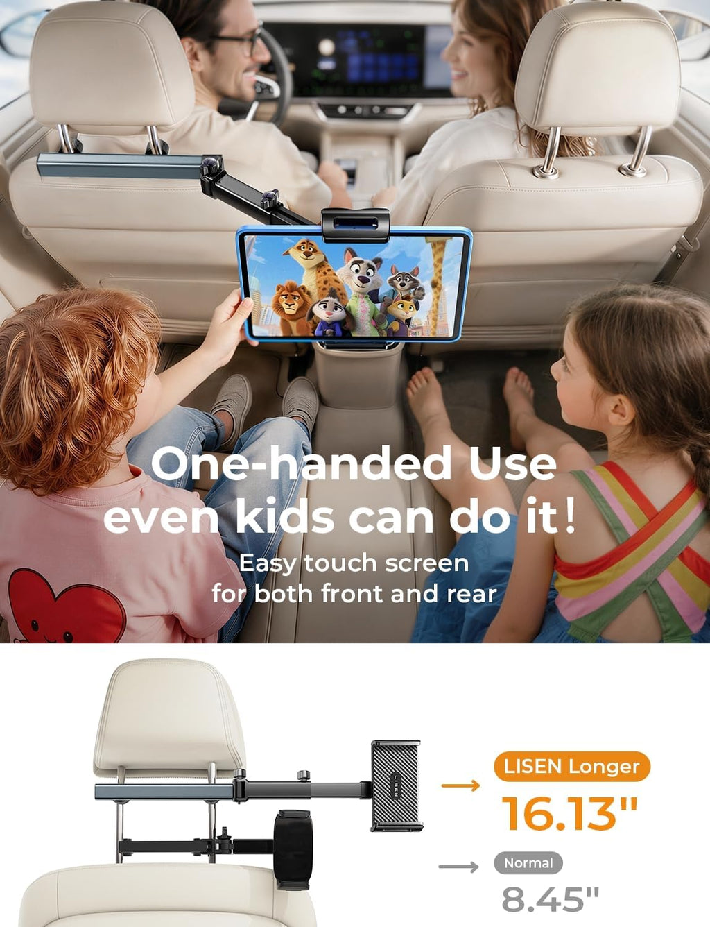 for iPad Holder Car Tablet Mount, Road Trip Essentials Toddler Kids Travel Gifts, Car Accessories for Women Interior