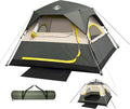 4 Person Instant Tents for Camping Setup in 50s, Cabin Tent with Rainfly | Waterproof Windproof Camping Tent, Double