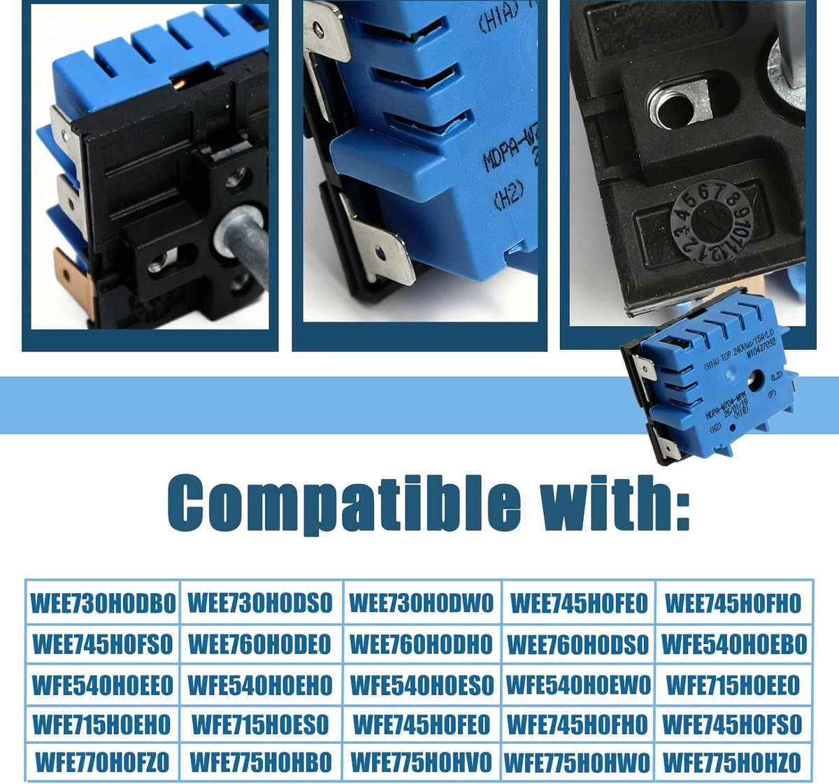 W10857622 W10437092 PS11731368 Electric Range Infinite Control Switch Replace for Whirlpool Models Including Maytag KitchenAid Jenn-Air And Kenmore/Sears Replace MDPA-W704-UNM AP5989899 4383881