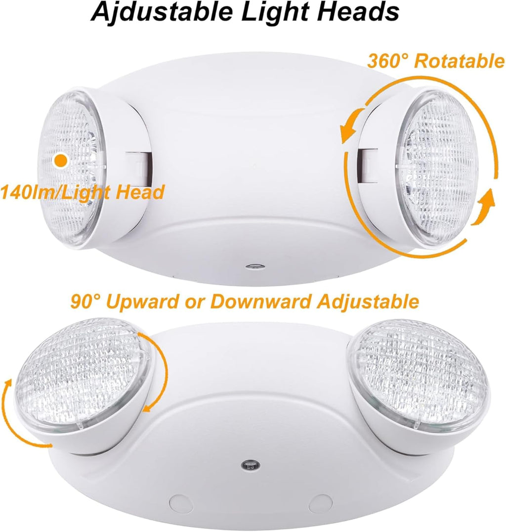 LIT-PaTH LED Emergency Light for Business, Battery Backup, 1 Pack