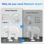 Official Creality Filament Dryer, Space Pi X4L Filament Storage Box | Dual Heating Chambers Dual 200W PTC Heats, Fast
