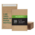 8 x 13 Curbside Recyclable Mailers, Brown Kraft Paper Padded Mailers, Self Seal Closure is Made with Water Based