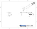 1/2-13 x 4-1/2" Hex Head Cap Screw Bolts, External Hex Drive, Stainless Steel 304, Partially Threaded, Stainless Steel, Quantity 5 By Fastenere