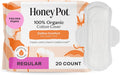 Cotton Comfort - Regular Pads for Women | Non-Herbal - Organic Cotton Cover - Menstrual Pads w/Wings - No Fragrance &