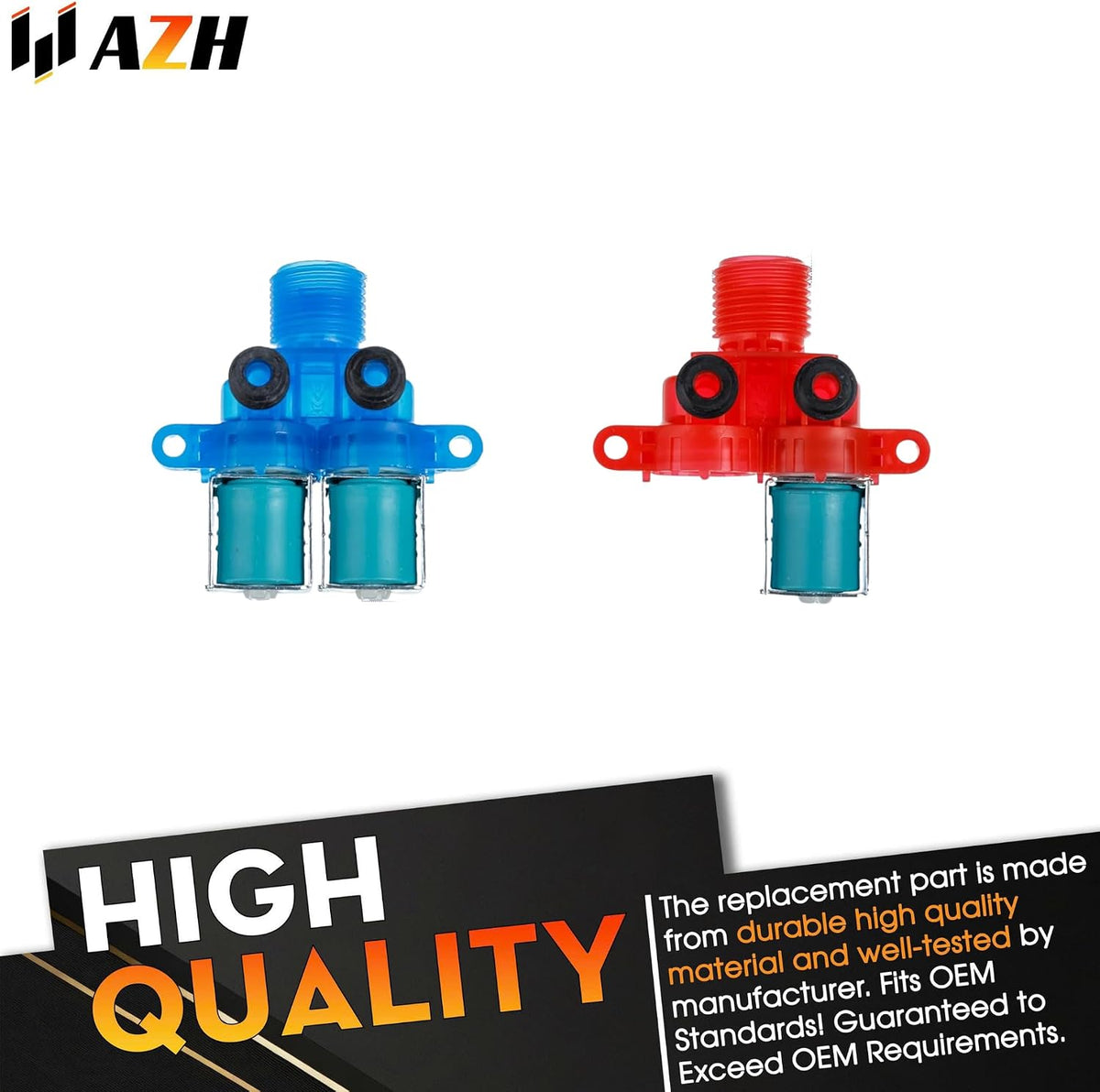 Hot & Cold Water Inlet Valve Replacement For Maytag MVWX500BW0 MVWX500XL0 MVWX500XL1 MVWX500XL2 MVWX500XW0 MVWX500XW1 MVWX500XW2 MVWX550XW0 MVWX550XW1 MVWX550XW2 MVWX5SPAW0 Washing Machine