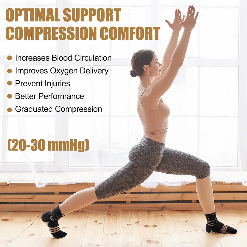 Professional Compression Socks for Women Men Circulation, 20-30 mmHg