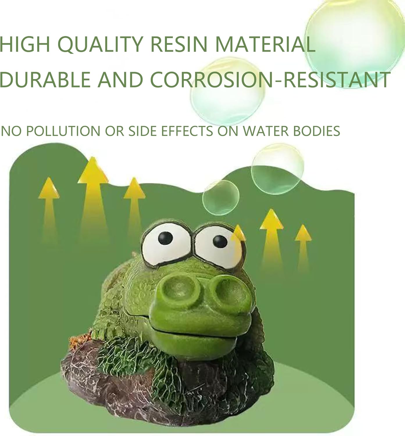 Aquarium Alligator Hippo Bubbler Decorations with Air Stone – Fish Tank Bubbler Ornament for Oxygen Bubble Effect