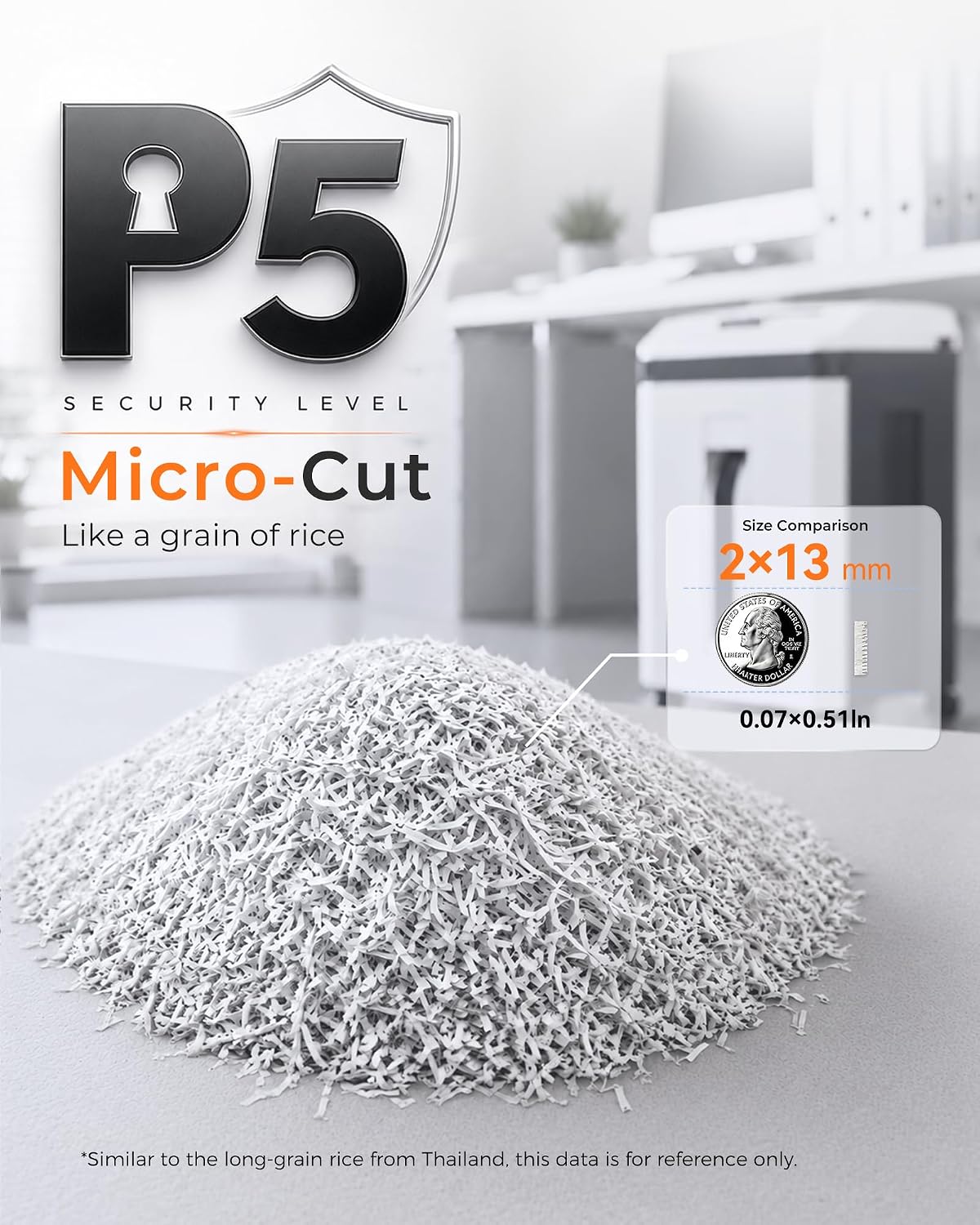 150-Sheet Paper Shredder Heavy Duty, Micro Cut and CDs/Cards, P5 Ultra Security, 60 Min Non Stop Shredder for Home