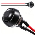 Twidec/2Pcs 12mm 1/2" Mounting Hole On Off Mini Round Waterproof Momentary Push Button Switch Black with Pre-soldered Wires PBS-33B-BK-X-2PCS