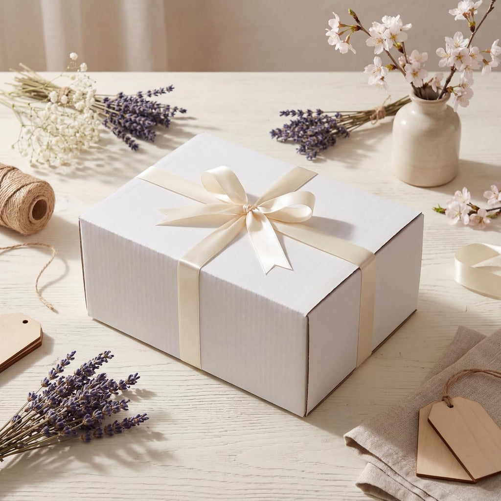 30 Pack 8x6x4 Shipping Boxes White, Small Corrugated Cardboard Box for Mailing, Packaging Small Business, Kraft