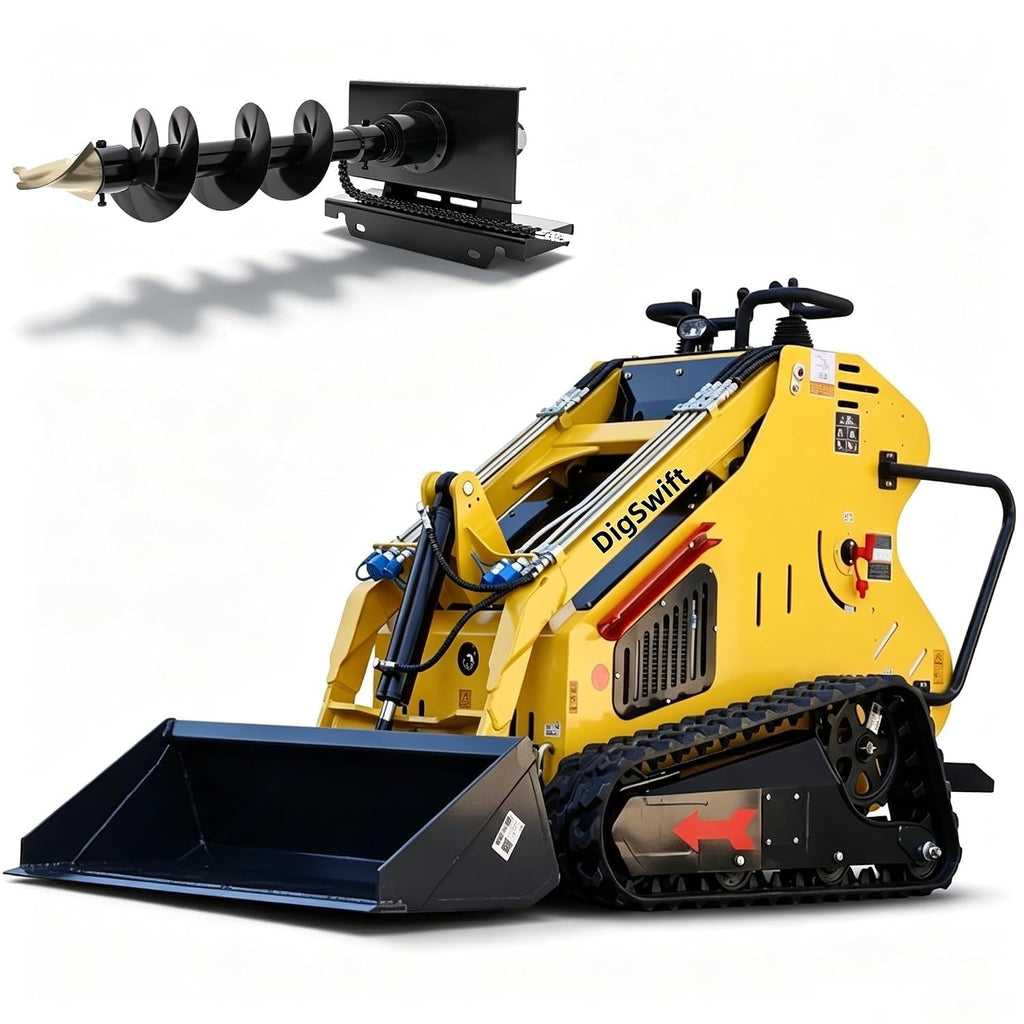 DS380Y,Stand-On Mini Skid Steer Loader, 13.5HP Gas Engine Track Loader