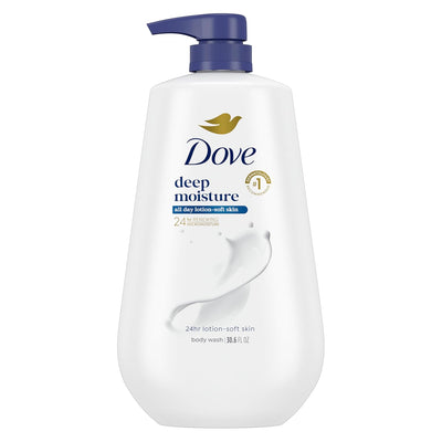 Body Wash Deep Moisture for 24hr Lotion-Soft Skin Moisture Moisturizing Skin Cleanser with No Sulfates No Parabens