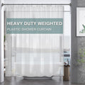 Plastic Shower Curtain Clear Premium PEVA, Clear Shower Curtain Heavy Duty 8G, Weighted Shower Curtains for Bathroom