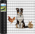 Welded Wire Fence,Black PVC Coated Welded Wire Fence (2×3 Inch Mesh, 36"×50' 16Gauge) Ideal for Garden, Pet Enclosure