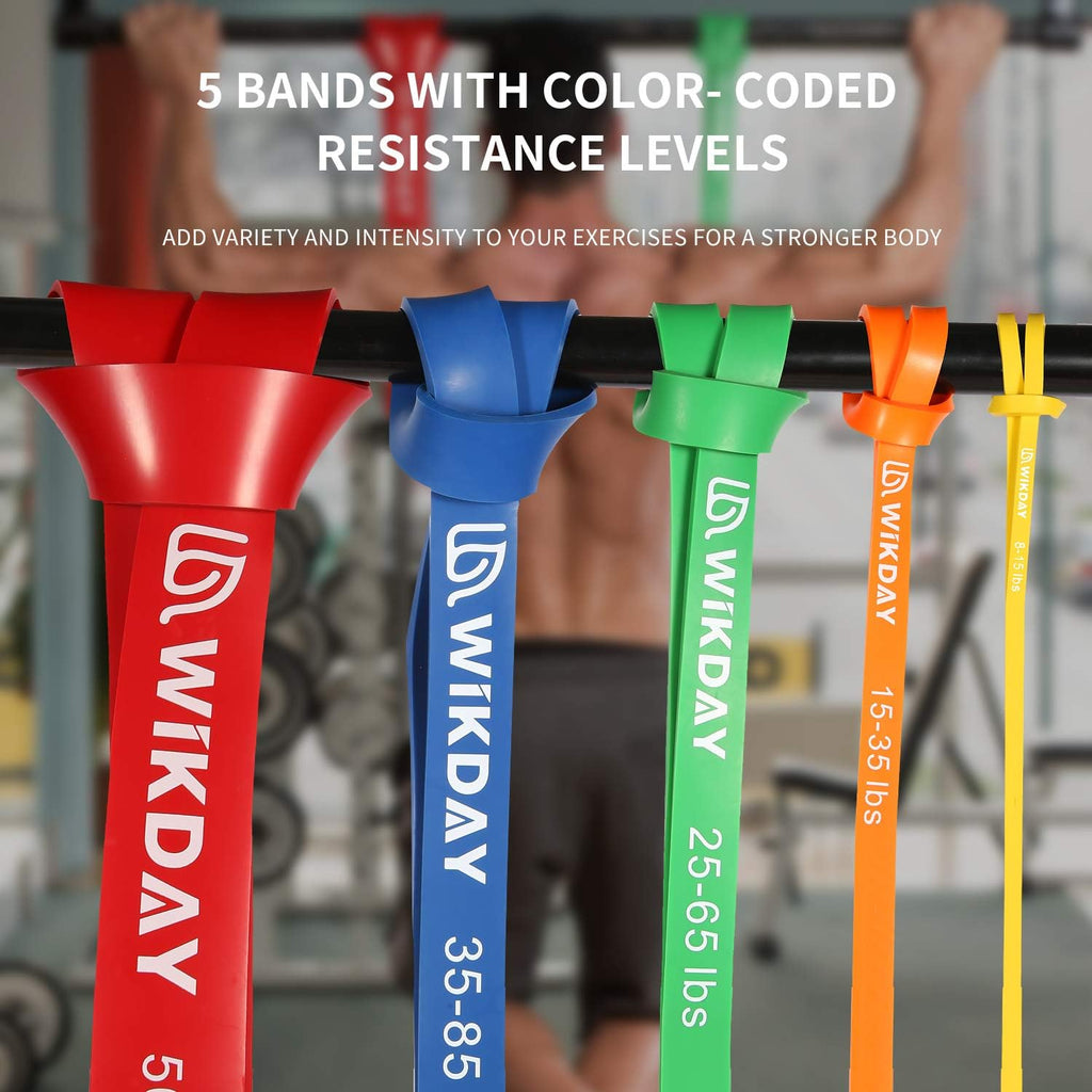Resistance Bands, Pull Up Bands, Workout Bands for Exercise, Thick Heavy Resistance Band Set with Door Anchor