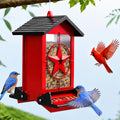 Squirrel Proof Bird Feeder for Outdoor, 5 LB Metal, Weight-Activated