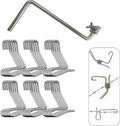 Fence Stretcher Tool Kit - 30-Pack 1/4" Wire Tightener Clips + Heavy-Duty Handle for Barbed Wire, Chain Link & Farm