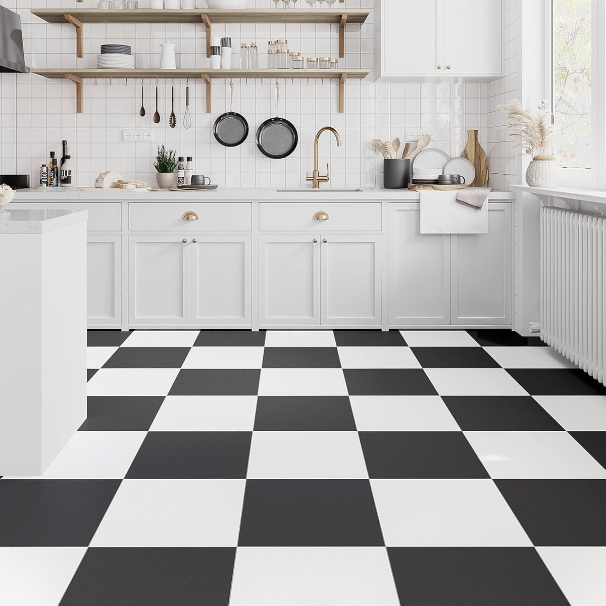 30-Pack 30 Sq.Ft Peel and Stick Floor Tiles Vinyl Matte Pattern Flooring, 12” x 12” Self Adhesive Vinyl Flooring DIY