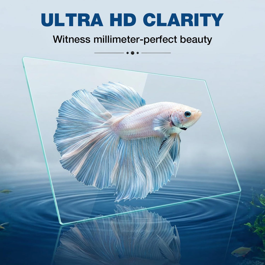 20 Gallon Rectangular Fish Tank, Rimless Ultra Clear Nano Aquarium