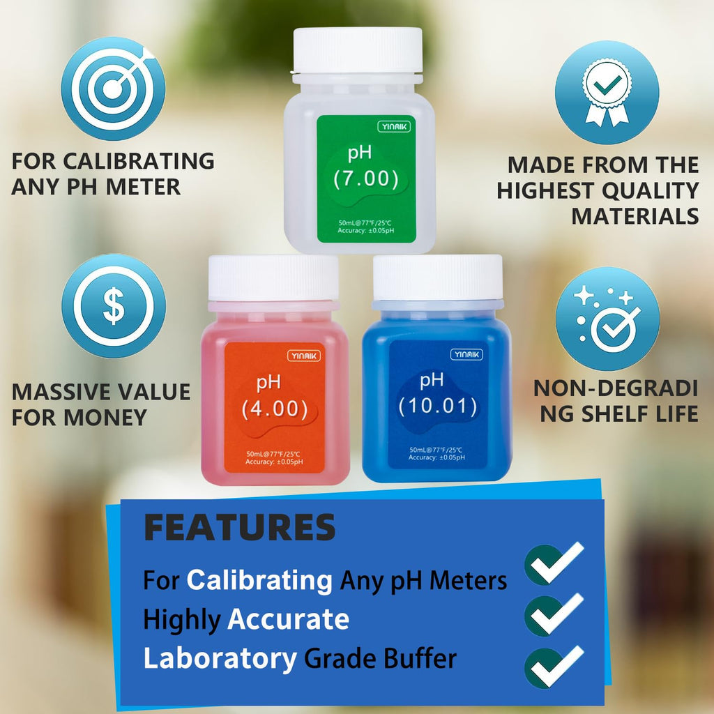 pH Meter Calibration Solution Kit(4.00,7.00&10.01)