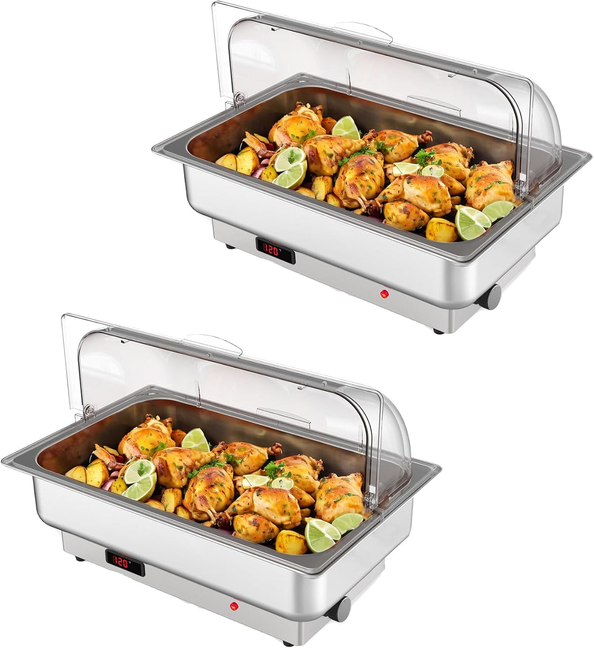 2 Pack Electric Chafing Dishes Buffet Set 9 QT Full Size
