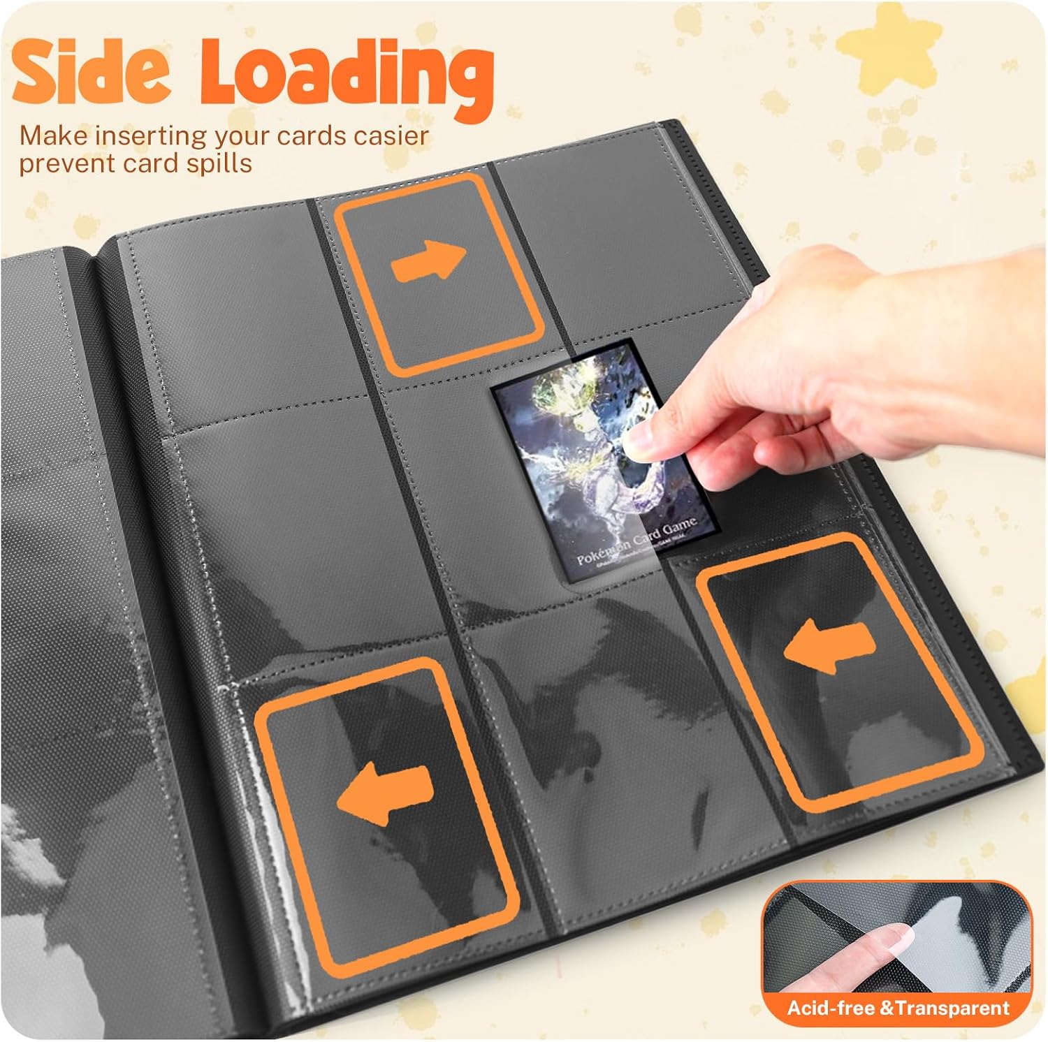 Card Binder, 9 Pocket Trading Card Album Folder,20 Pages, 360 Card Capacity Sports Card Binder, Premium Card Binders