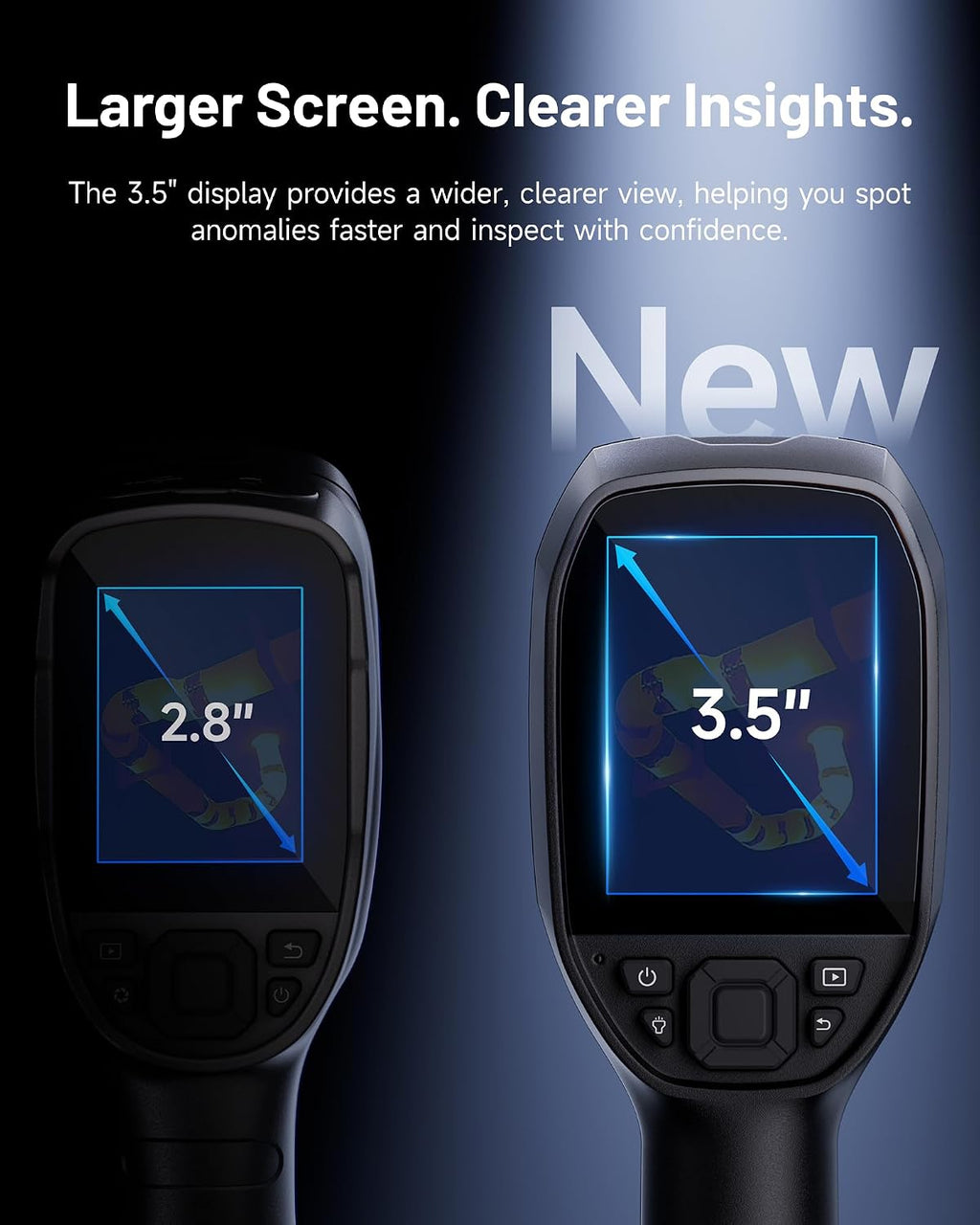 TC004 3.5" Thermal Imaging Camera, -4°F~1022°F Temp Range