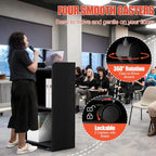 Podium Stand - Portable Podium Stand with 4 Rolling Wheels, Pulpits for Churches with Adjustable Shelf, Hostess