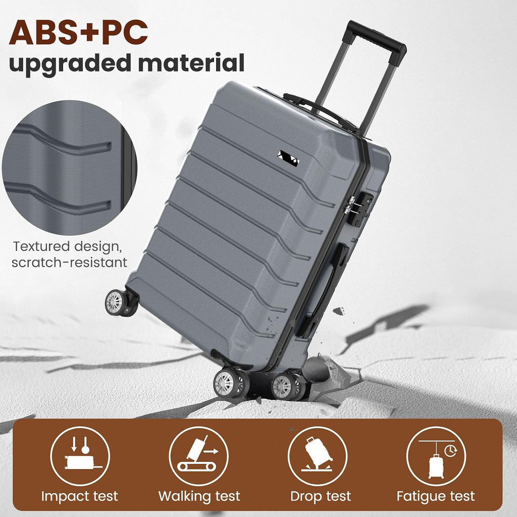 Luggage Sets 3 Piece, Hardside Carry On Suitcase with Spinner Wheels, Lightweight Durable Luggage for Travel | TSA