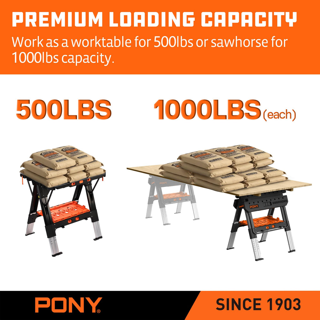 Portable Folding Work Table, Workbench & Sawhorse