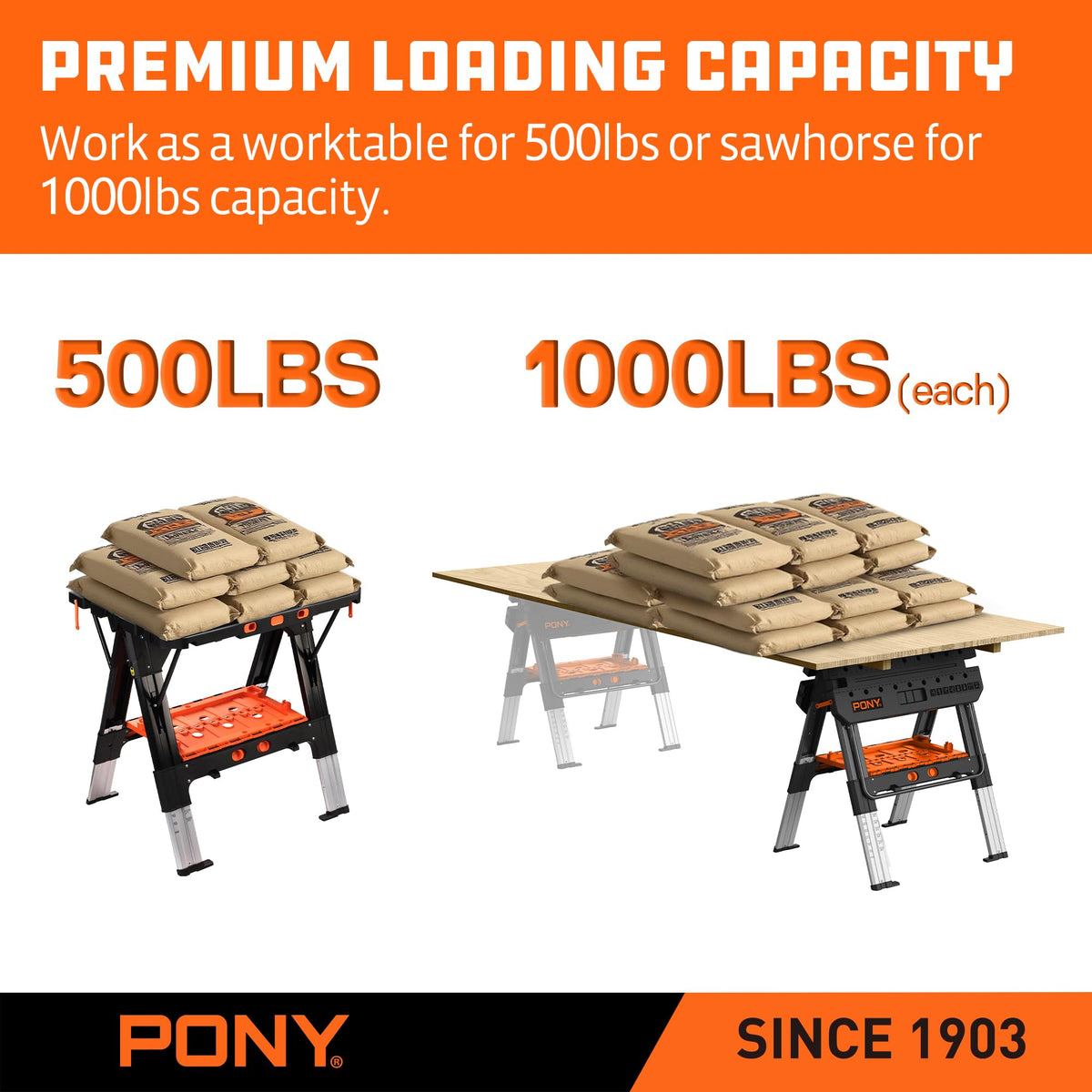 Portable Folding Work Table, Workbench & Sawhorse