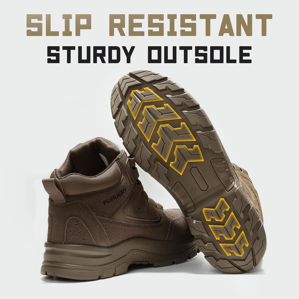 Steel Toe Boots for Men Women Lightweight Work Boots Pioneer Series | ASTM Certificated Safety Shoes, Width Option