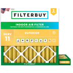Filterbuy 18x18x2 Air Filter MERV 11 Pet & Allergy Defense (2-Pack)