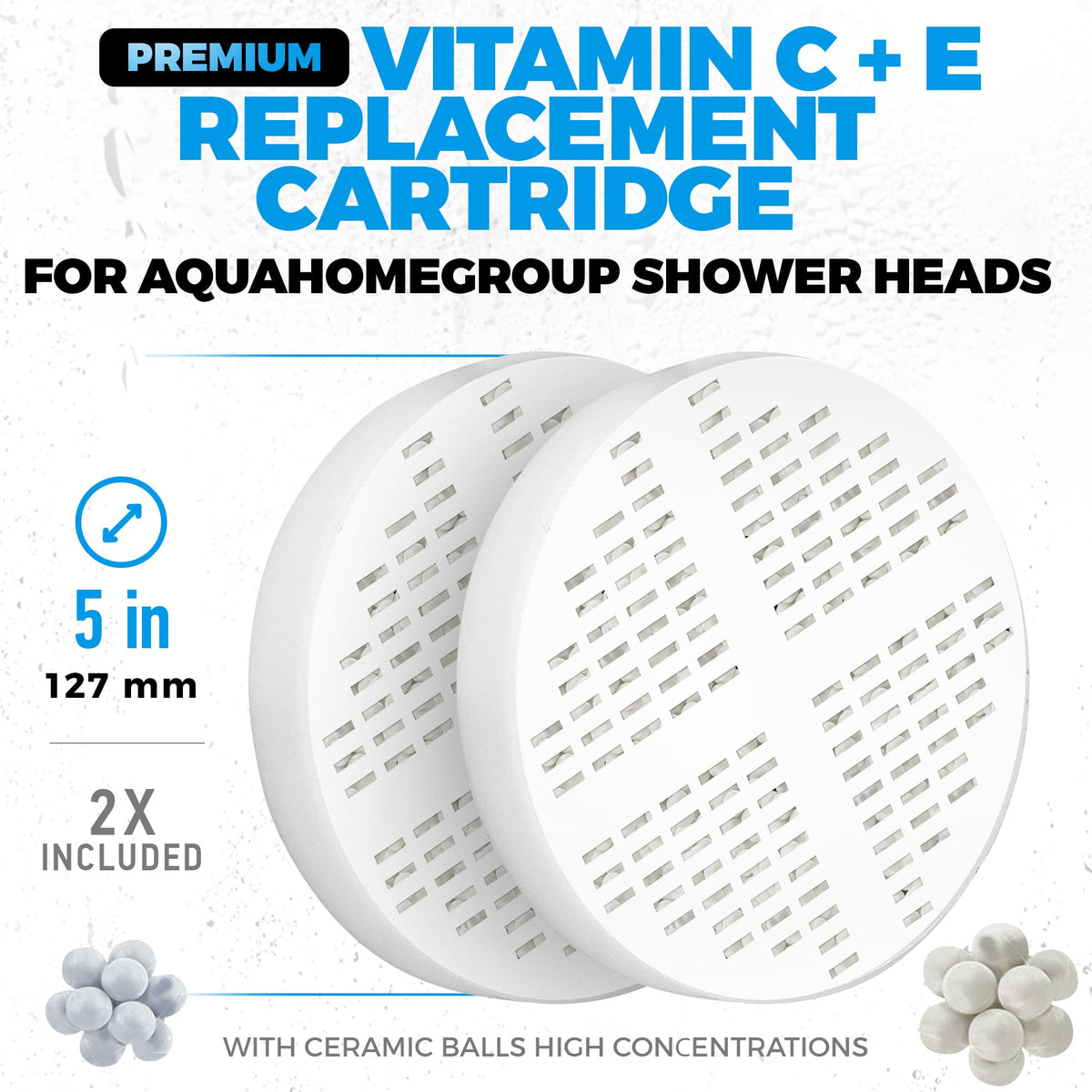 Vitamin C E A Cartridge, 2-Pack, Reduces Chlorine