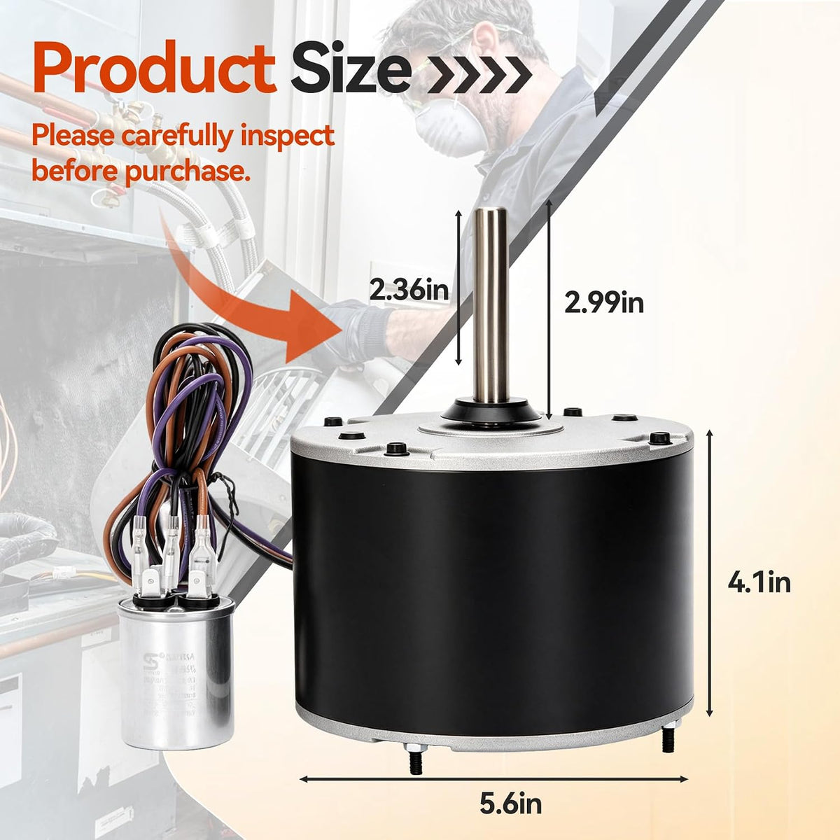 0131M00018P Condenser Fan Motor, 1/4HP 208-230V 1072RPM
