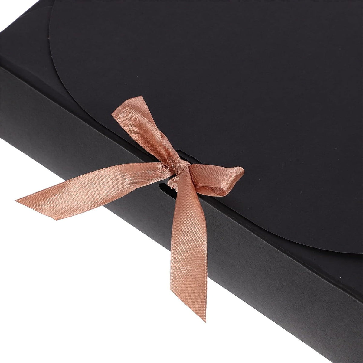 12pcs Kraft Paper Gift Boxes with Lids, Black Decorative Packing Box