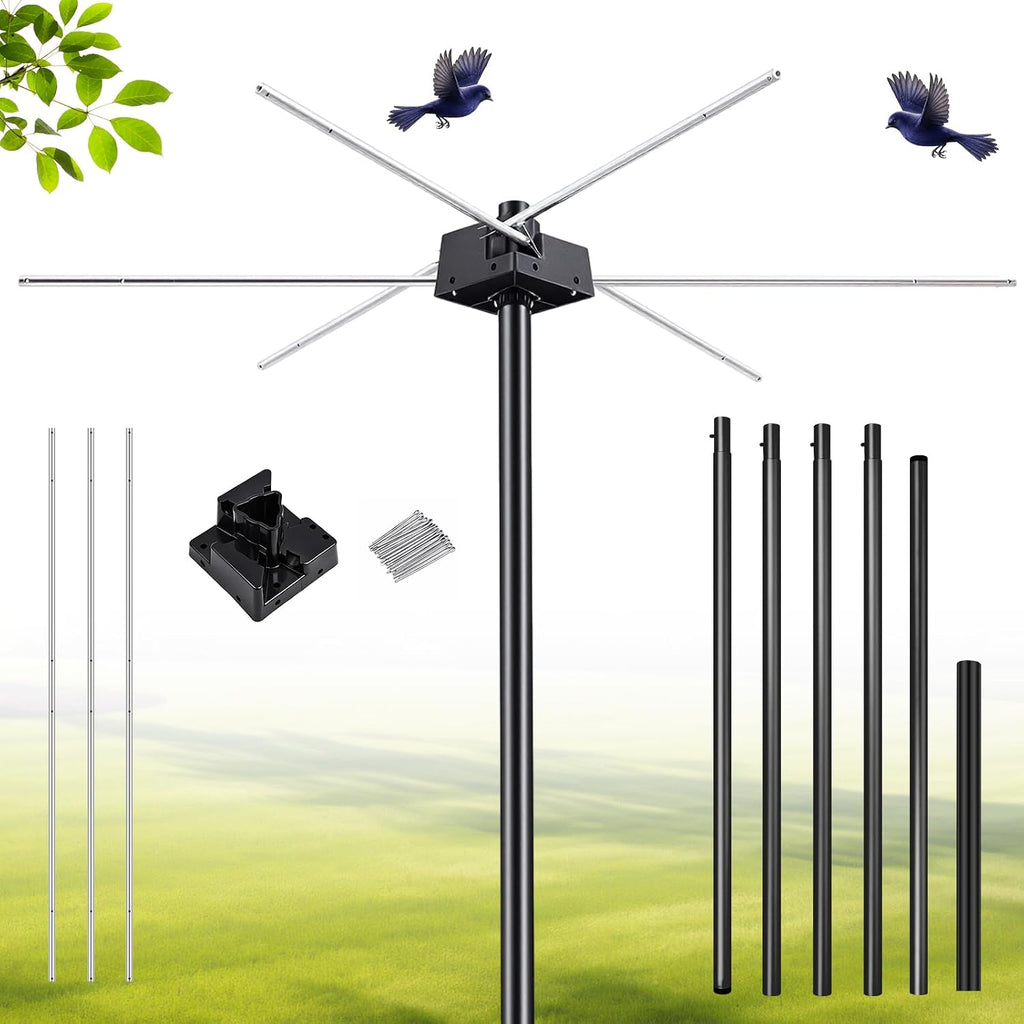 15' Telescoping Martin House & Gourd Pole, Purple Martin Housing Kit Durable Birdhouse Mounting System with Gourd