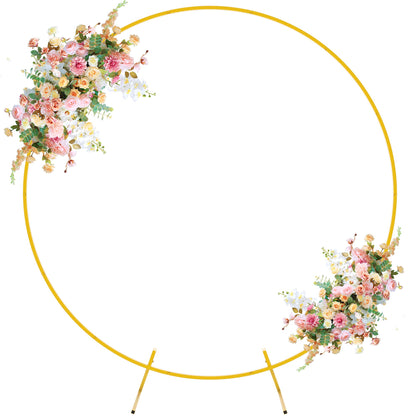 6ft Round Backdrop Stand Gold Circle Arch Metal Wedding Arch