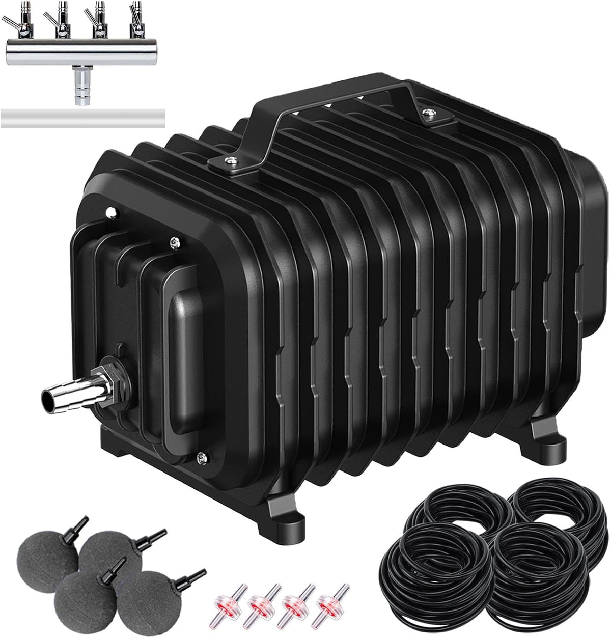 Pond Aerators for Outdoor Ponds, Air Pump for Pond up to 2500 Gallons, Complete Koi Fish Pond Aeration Kit